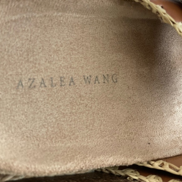 Azalea Wang Womens 8.5 Calluna Embellished Double Banded Sandals Beige Platform - Picture 5 of 9